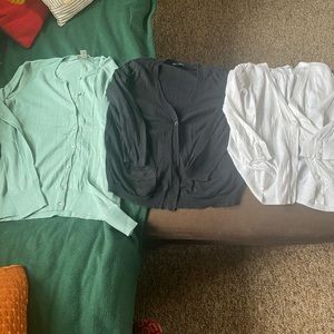 Two Gap and one Loft cardigan
